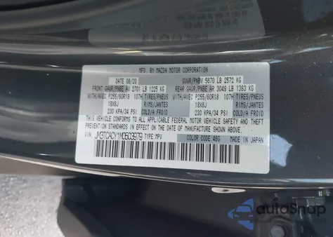 2021 Mazda Cx-9 Touring from USA, damaged, VIN JM3TCACY1M0503979